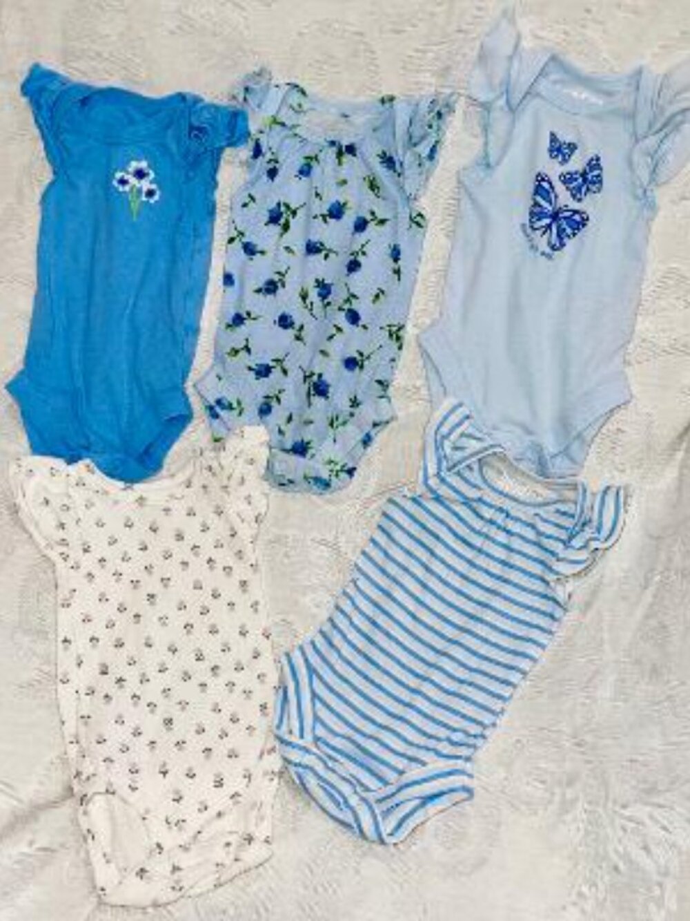 5 Baby Girl Preemie Lot Bodysuits Outfits Summer Clothes Carter Bundles Place